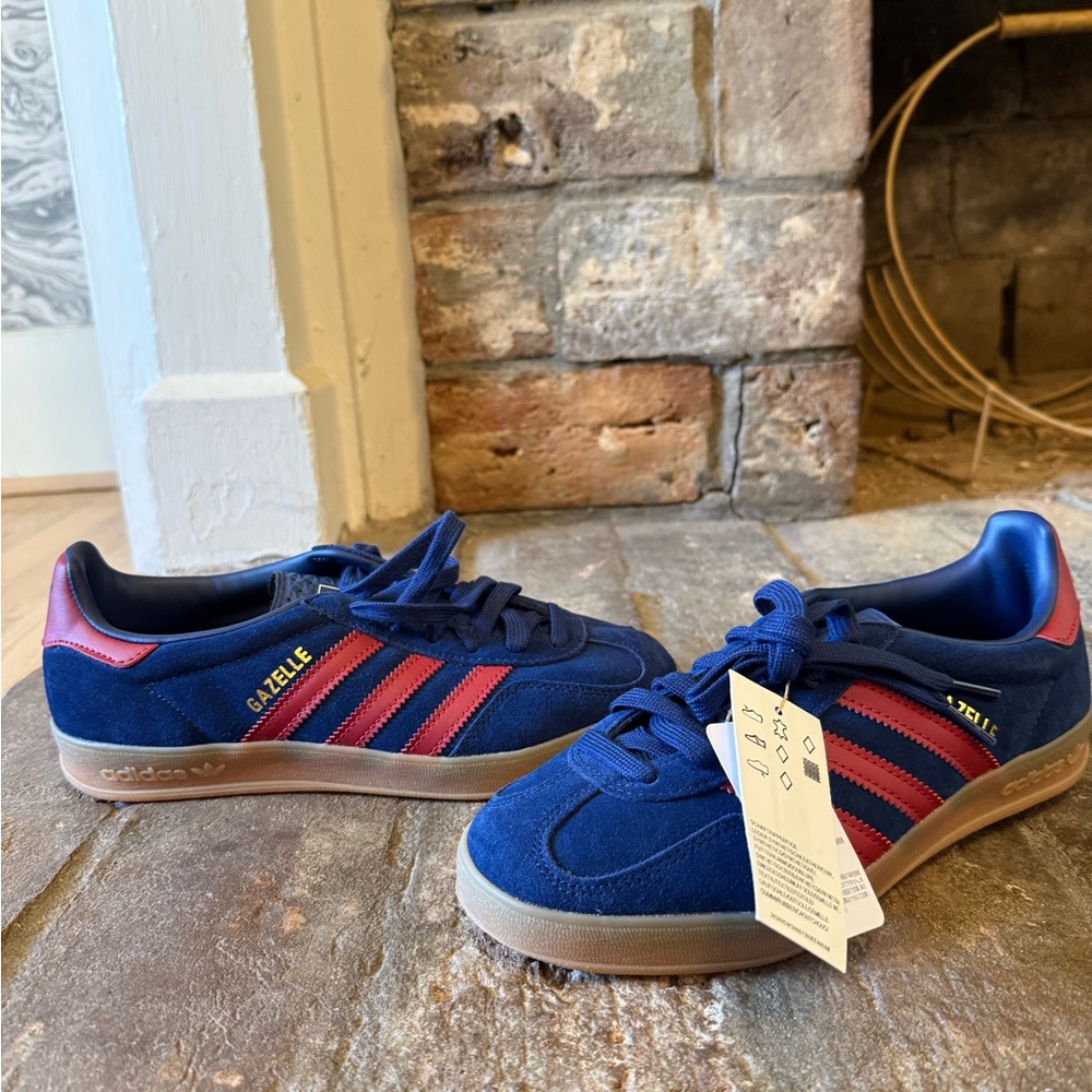 Adidas Gazelle Women’s Blue and Red Sneakers